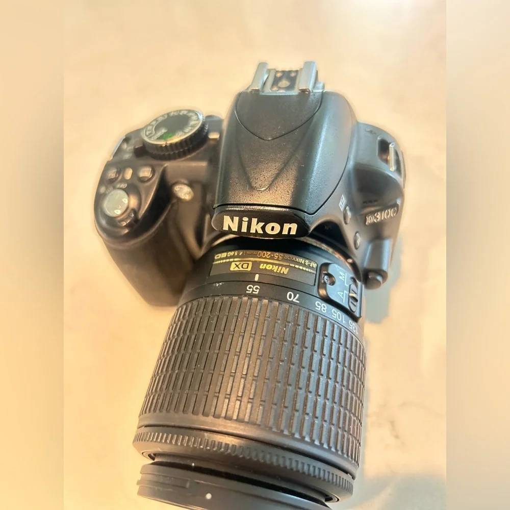 Nikon D3100 DSLR Camera with 55-200mm lens
